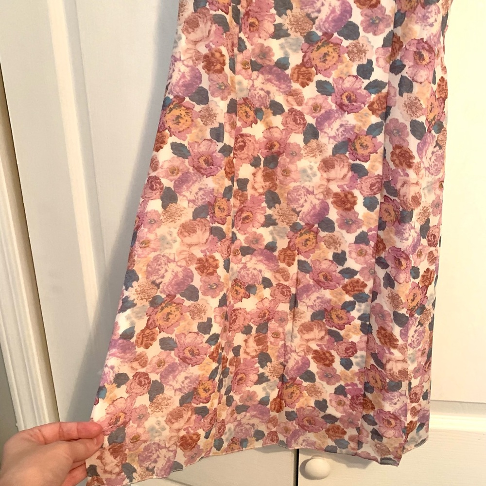 Floral Ruffle Mini Dress Size Large - Picture 6 of 9
